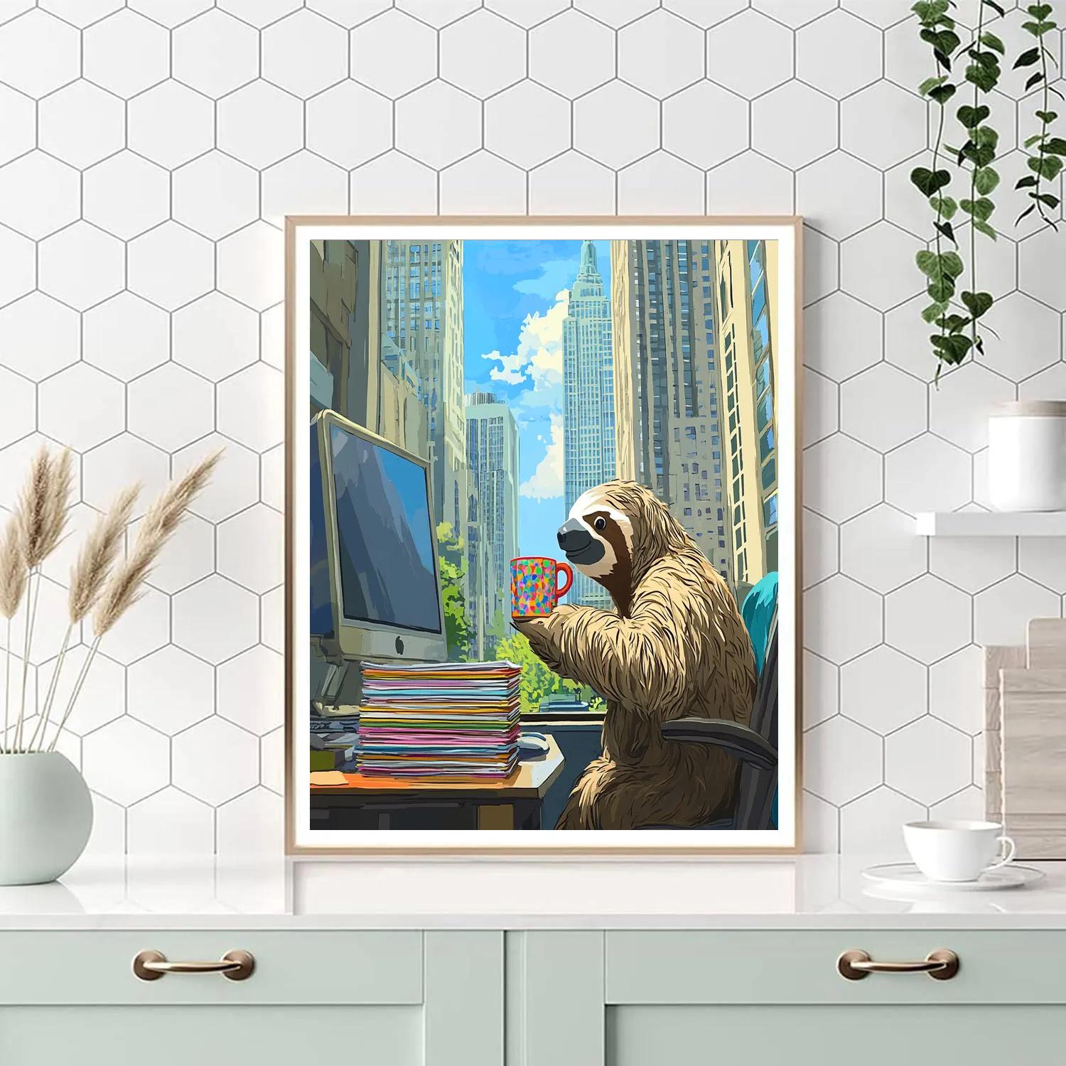 Flash DMV Coffee Break Smile Disney Inspired Number painting