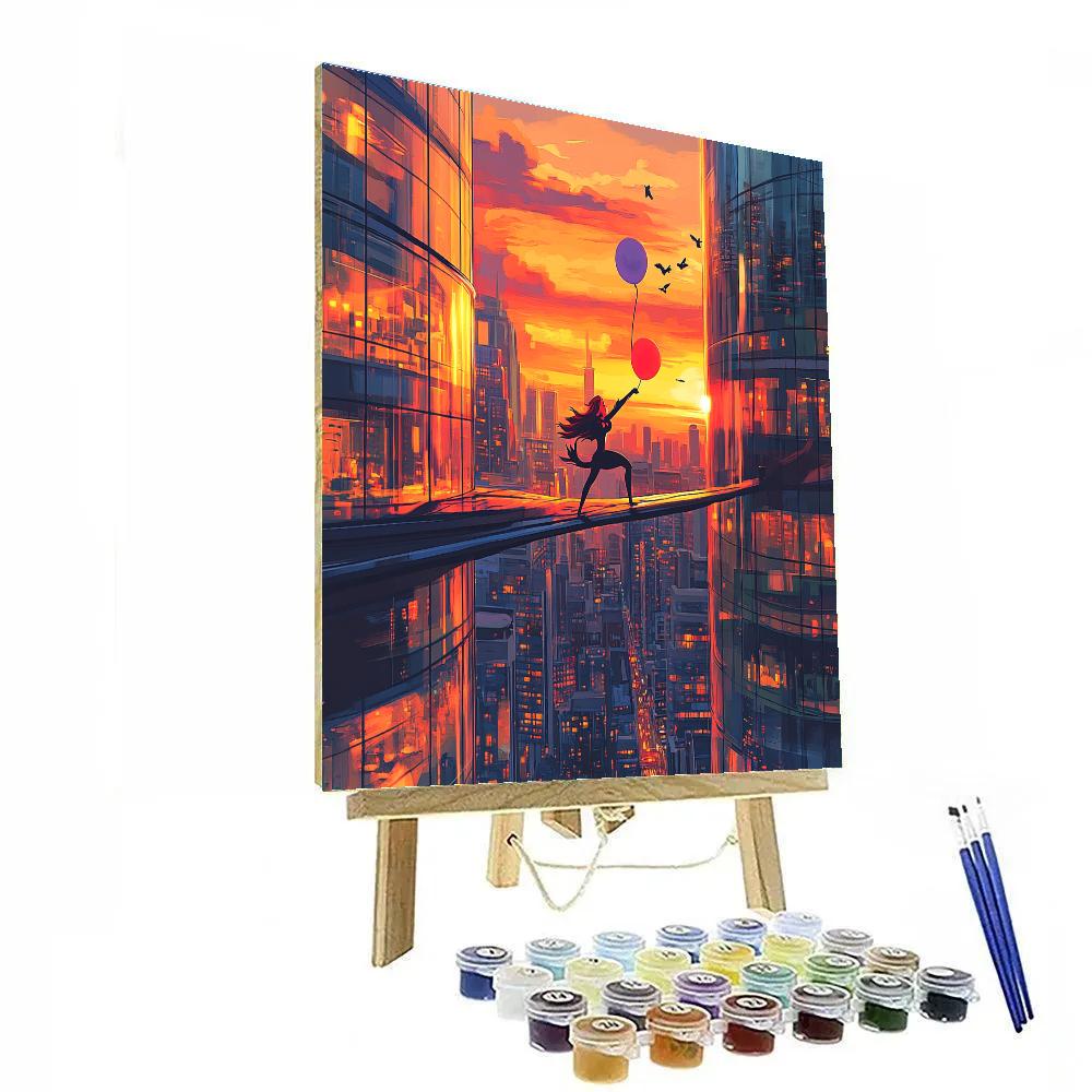 Elastigirl City Skyline Stretch Rescue Disney Inspired paint by color