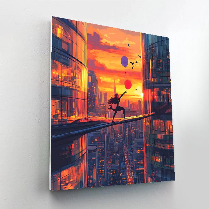Elastigirl City Skyline Stretch Rescue Disney Inspired paint by color