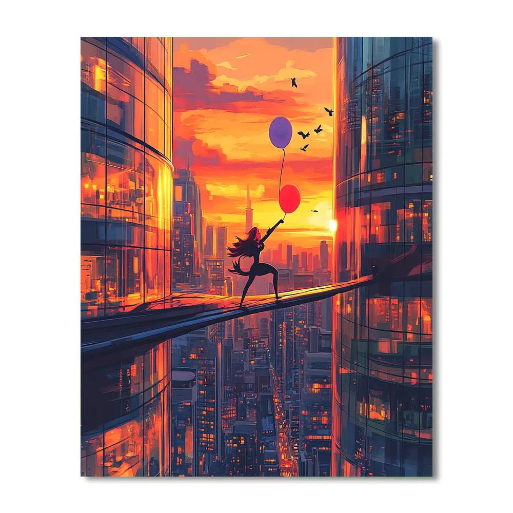 Elastigirl City Skyline Stretch Rescue Disney Inspired paint by color