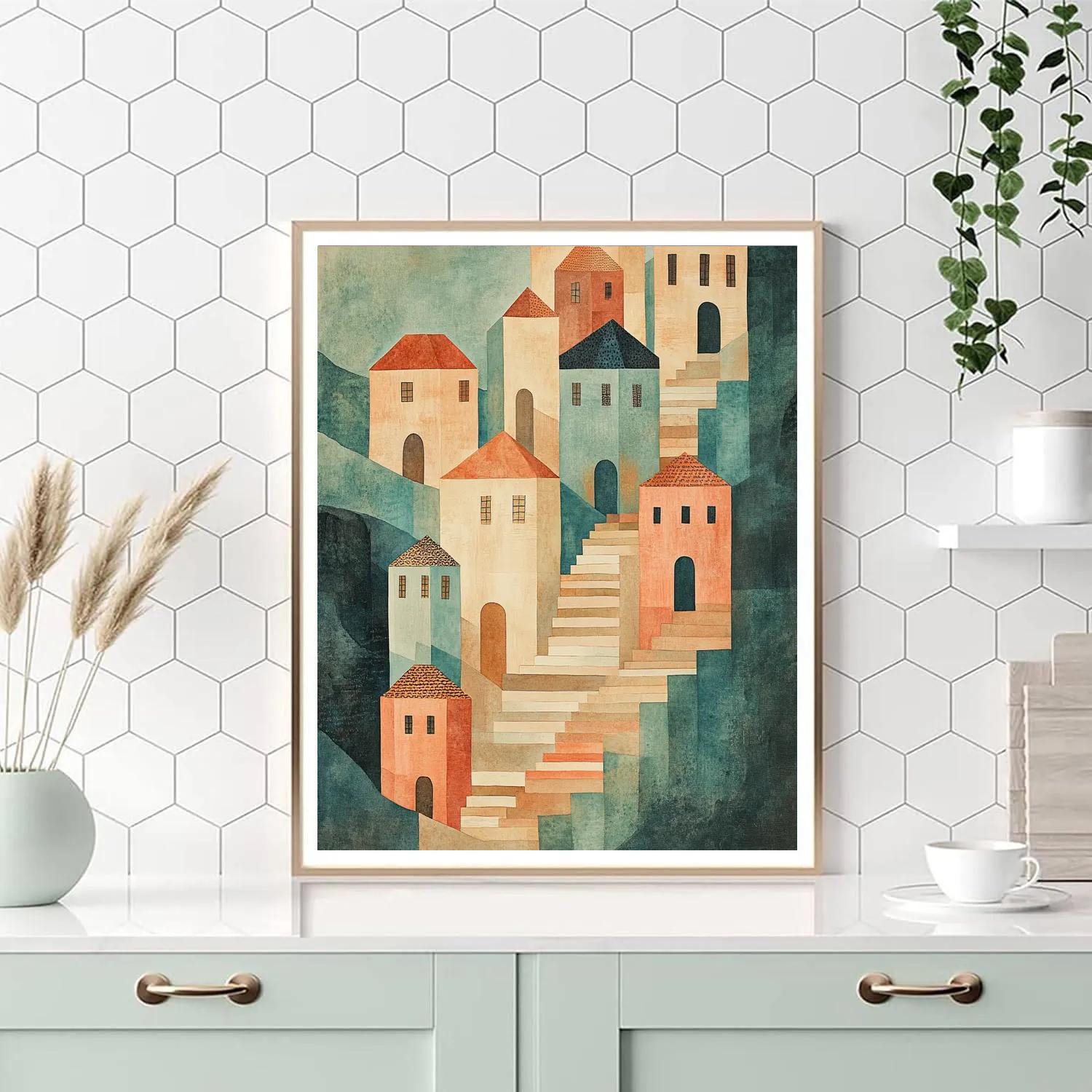 Paul Klee Inspired City Of Stairs Painting by numbers kit