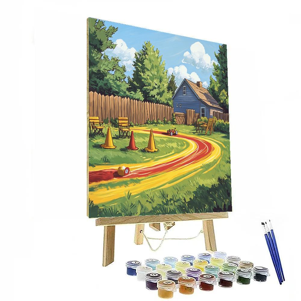 Dash Backyard Sprint Track Disney Inspired painting number kit