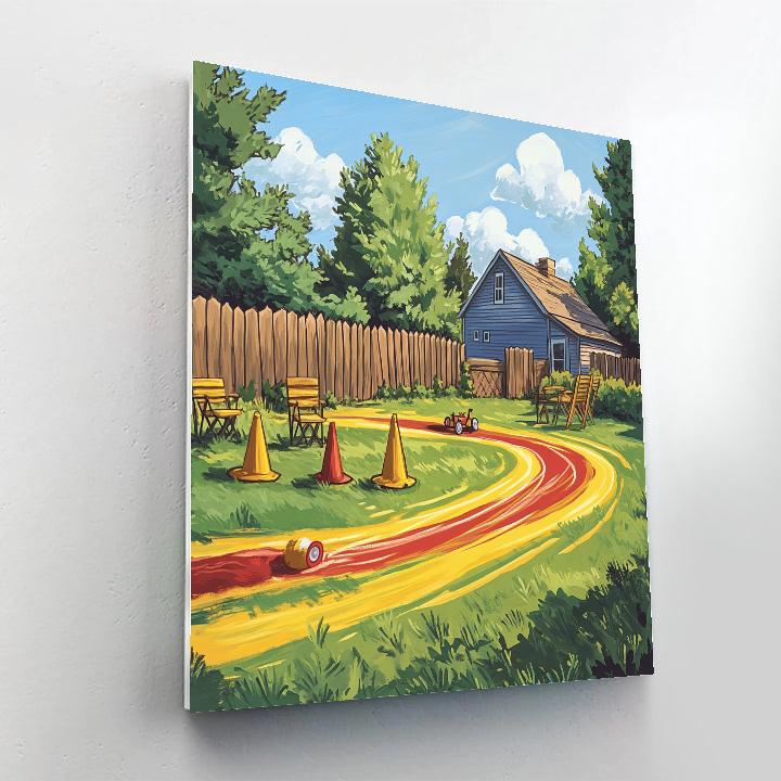 Dash Backyard Sprint Track Disney Inspired painting number kit
