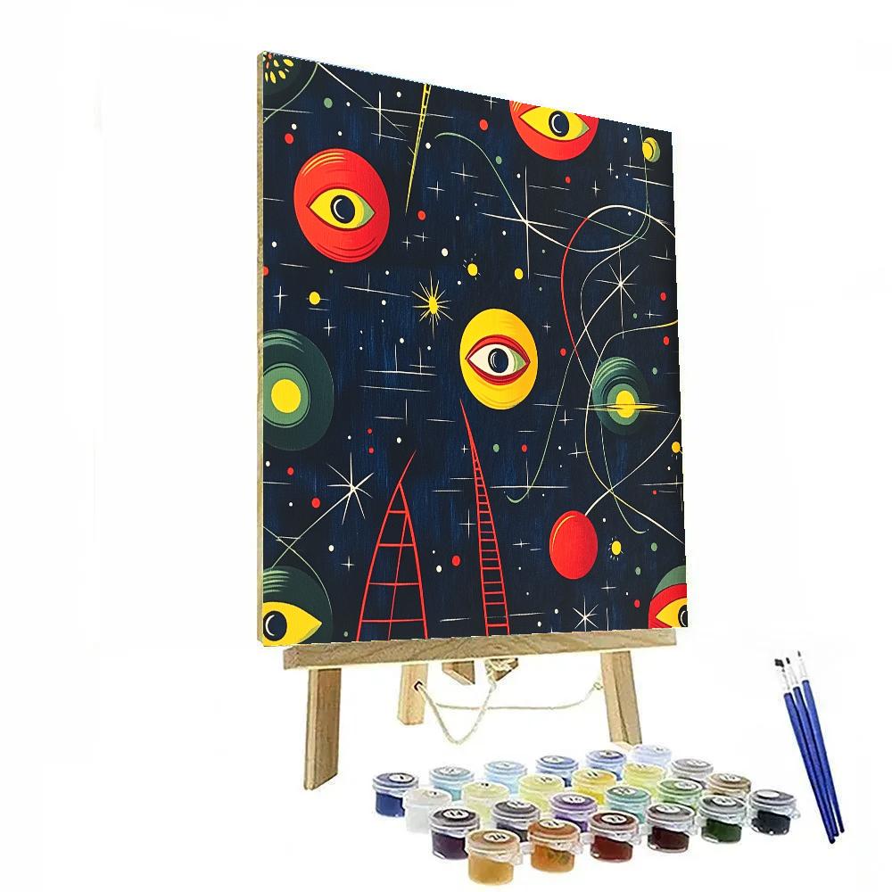 Joan Miro Inspired Carnival Of Moons Paint by numbers art