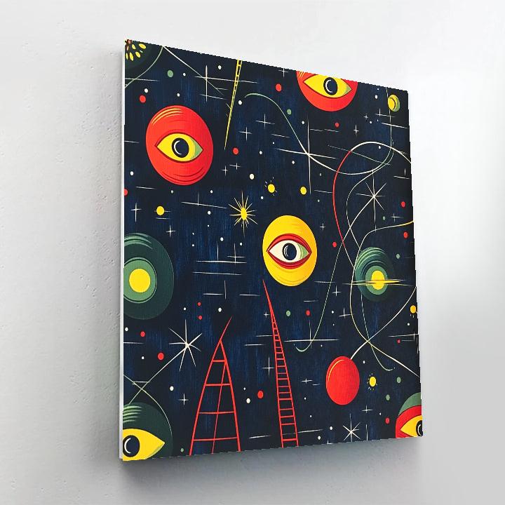 Joan Miro Inspired Carnival Of Moons Paint by numbers art