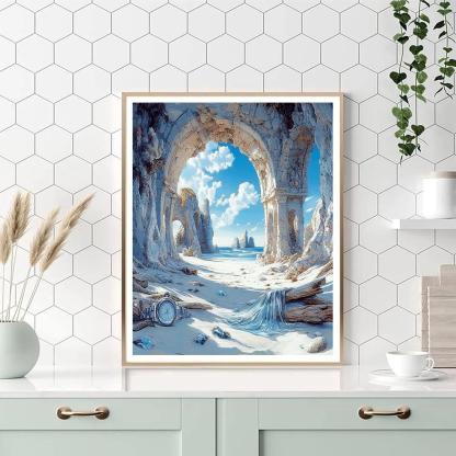 Dali Inspired Time On The Shore DIY paint by numbers