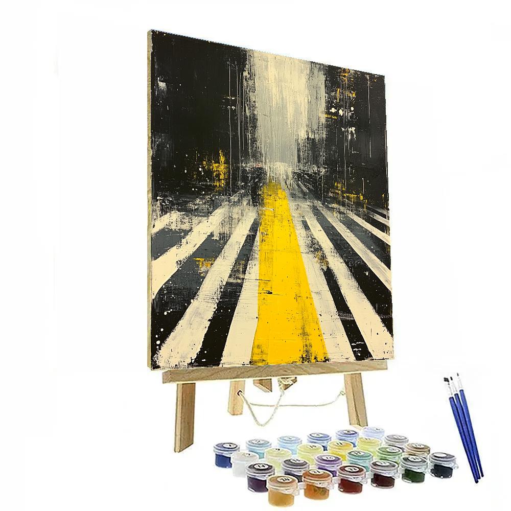 Pollock Inspired City Rain Energy Paint by numbers kits