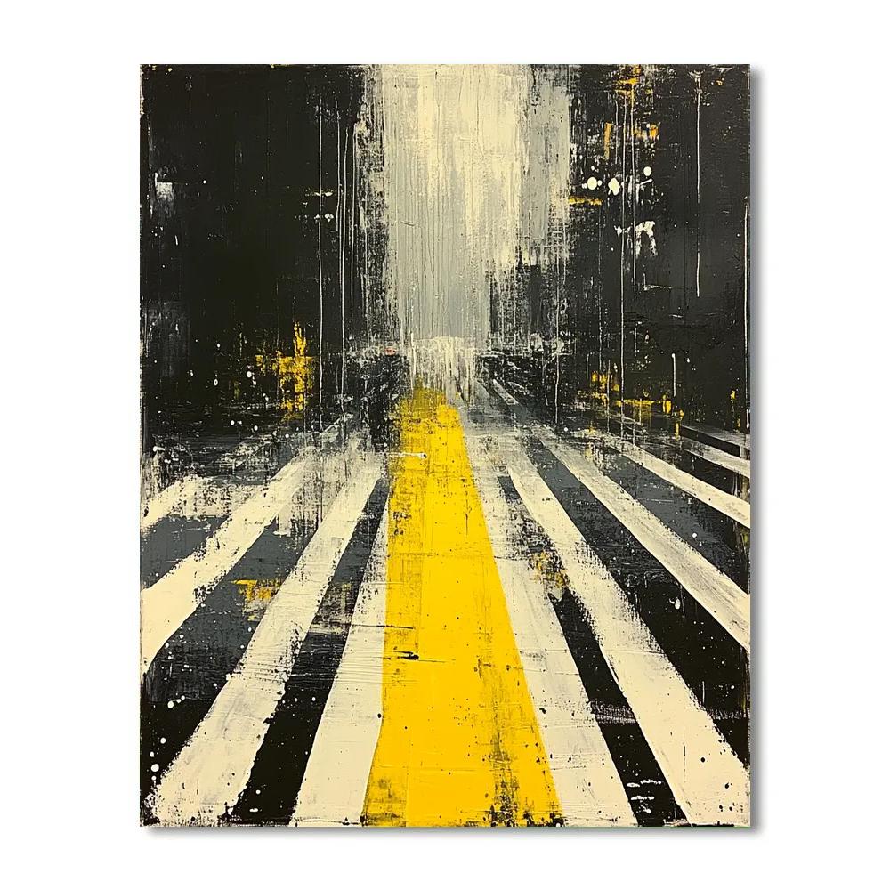 Pollock Inspired City Rain Energy Paint by numbers kits