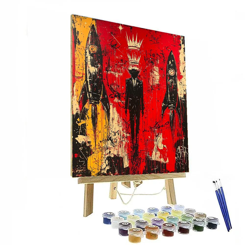 Basquiat Inspired Crowned Astronaut Numbered painting kits