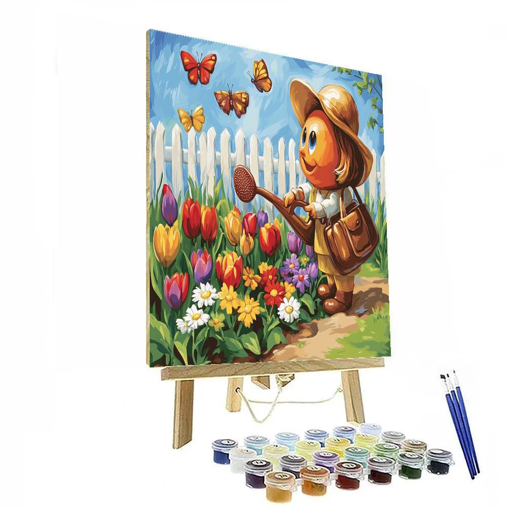 Mrs Potato Head Garden Watering Fun Disney Inspired painting number kit