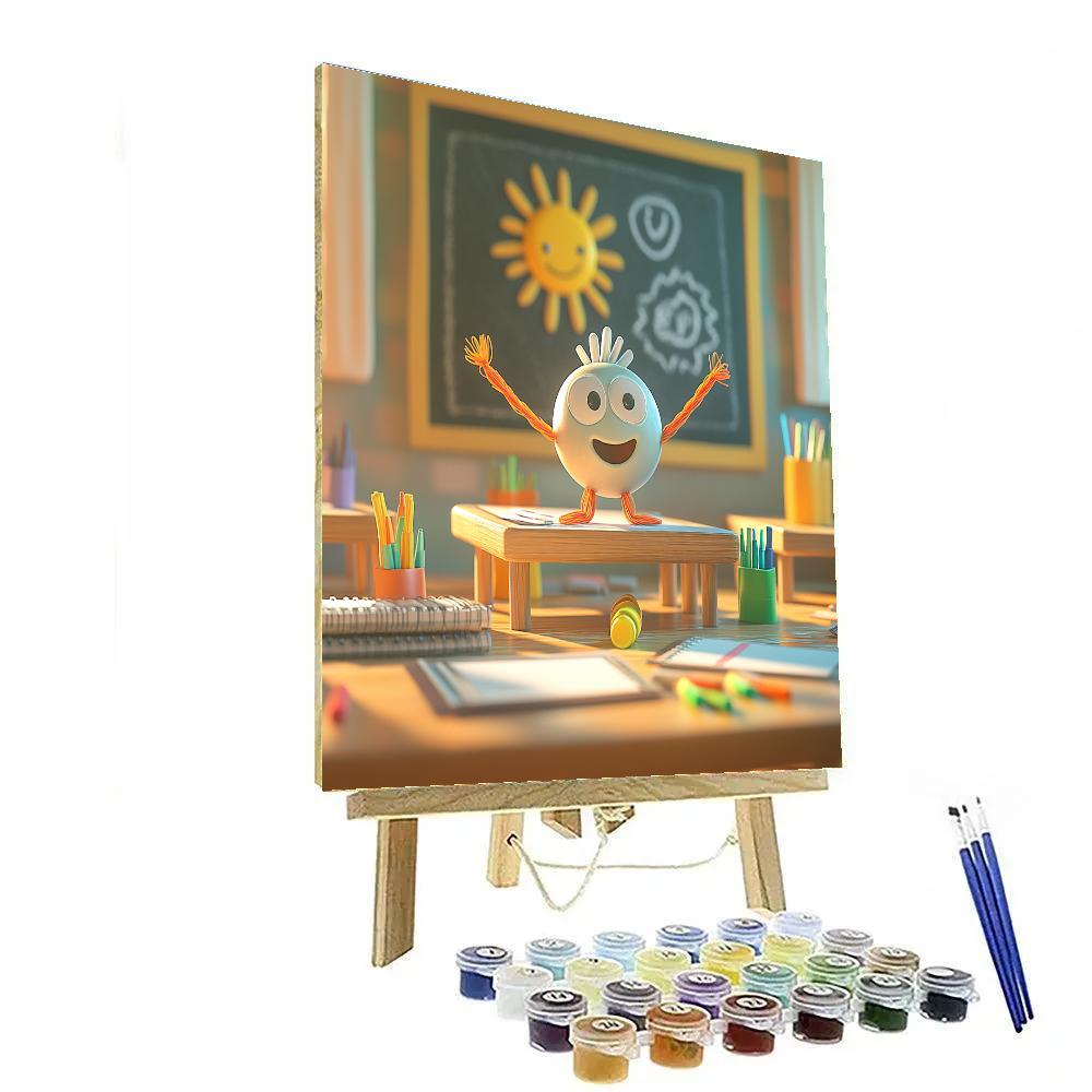 Forky Classroom Desk Question Time Disney Inspired Number painting