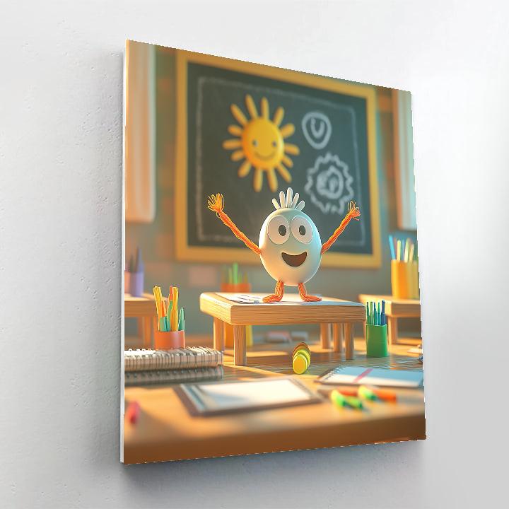 Forky Classroom Desk Question Time Disney Inspired Number painting