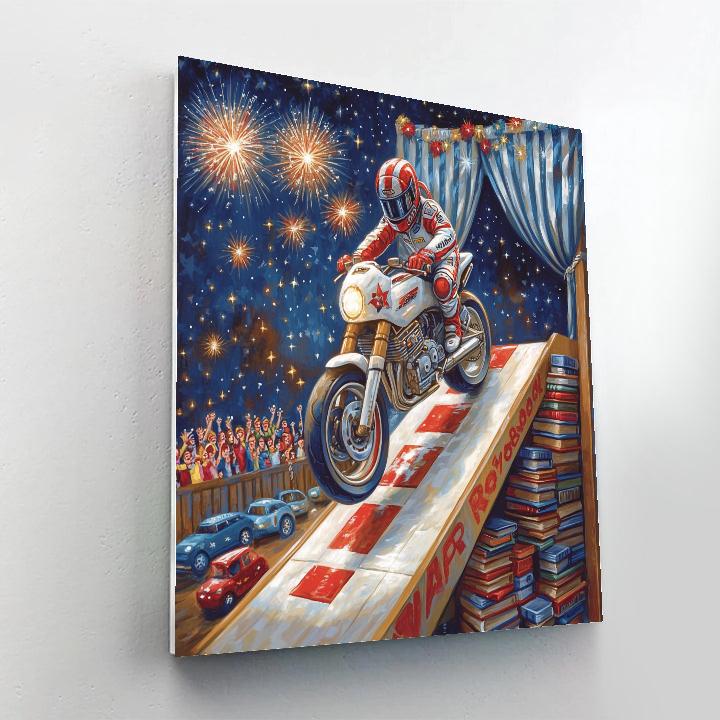 Duke Caboom Toy Ramp Daring Leap Disney Inspired Painting by numbers kit