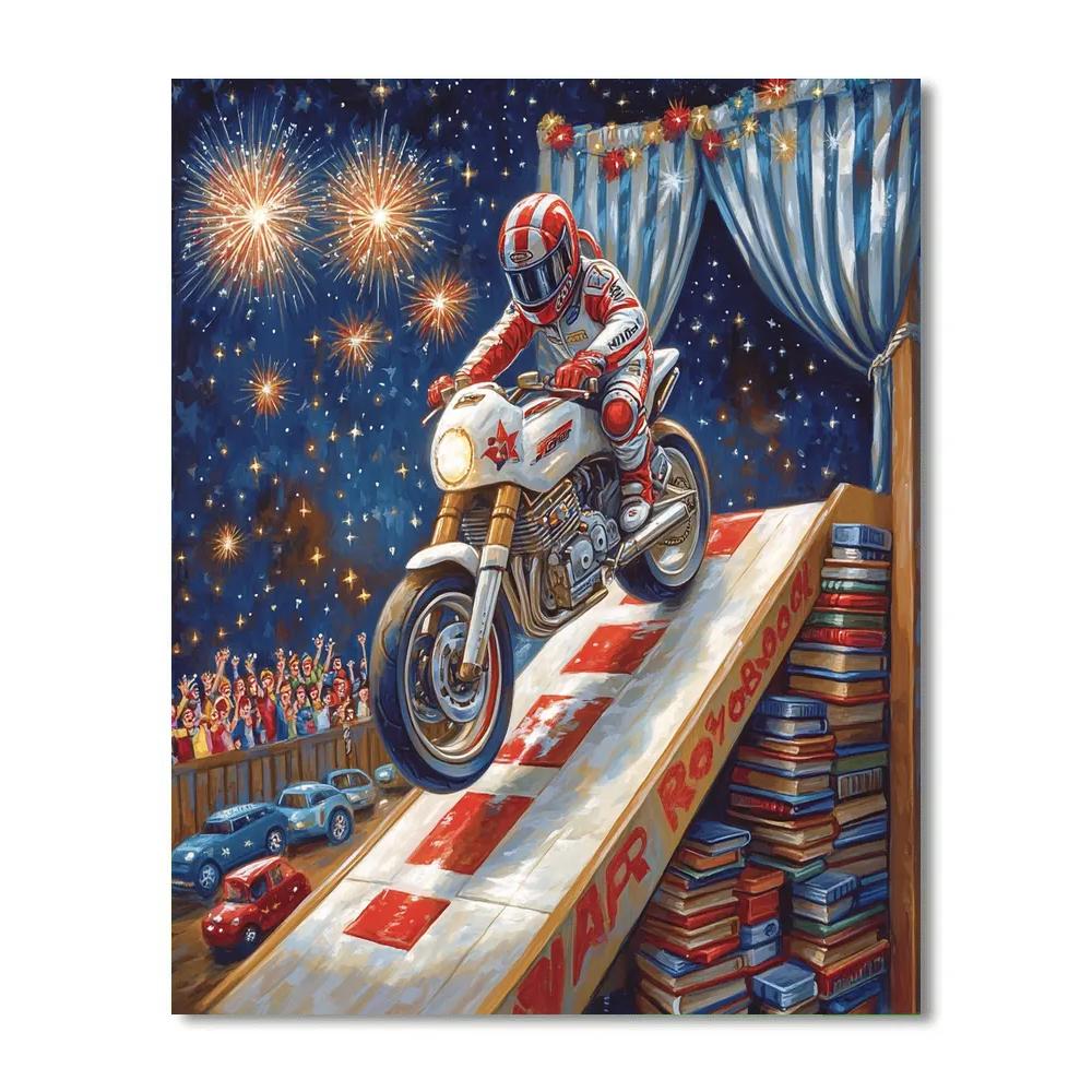 Duke Caboom Toy Ramp Daring Leap Disney Inspired Painting by numbers kit