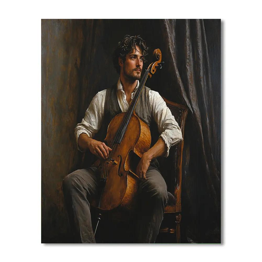 Velazquez Inspired Court Jester With Mandolin paint by color