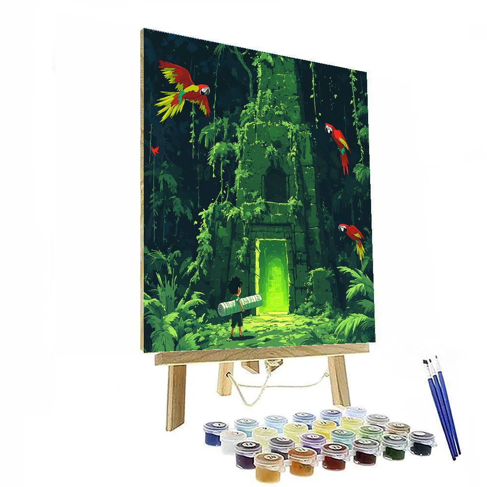 Louie Duck Jungle Treasure Ruin Disney Inspired Paint by numbers kits