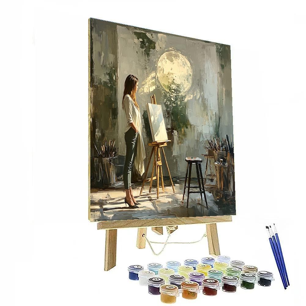 Sargent Inspired White Silk In Studio Numbered painting kits