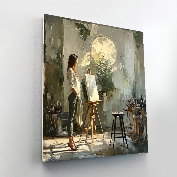 Sargent Inspired White Silk In Studio Numbered painting kits