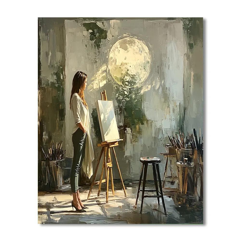 Sargent Inspired White Silk In Studio Numbered painting kits
