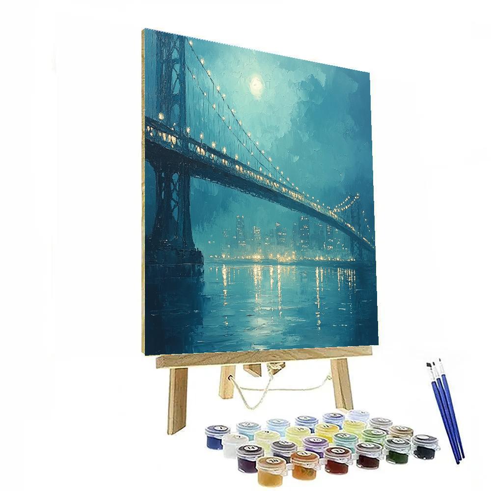 Whistler Inspired Nocturne Bridge paint by number