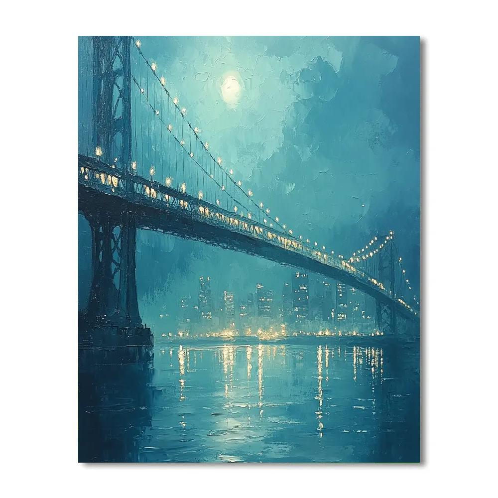 Whistler Inspired Nocturne Bridge paint by number
