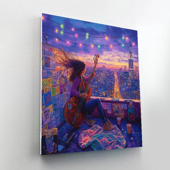 Miriam Rooftop Jam Night Disney Inspired Painting by numbers kit
