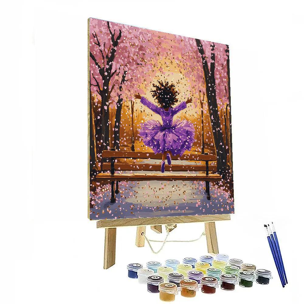 Abby Glitter Park Bounce Disney Inspired Number painting