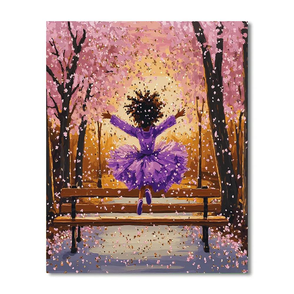 Abby Glitter Park Bounce Disney Inspired Number painting