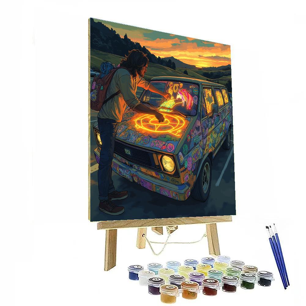 Barley Lightfoot Quest Van Map Disney Inspired Paint by numbers art