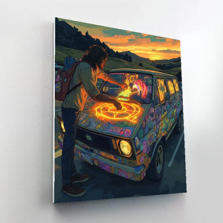 Barley Lightfoot Quest Van Map Disney Inspired Paint by numbers art