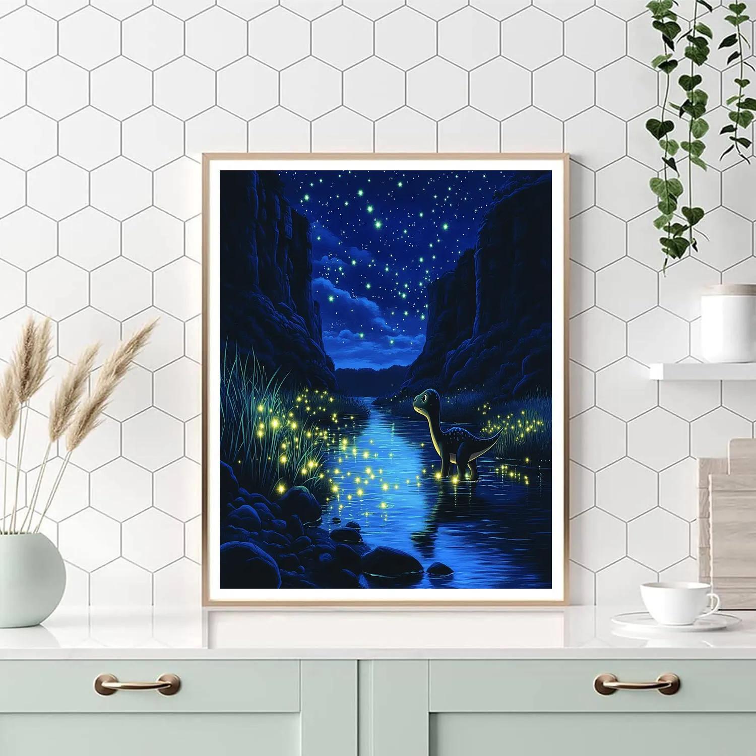 Arlo Riverbank Star Reflection Disney Inspired Painting by numbers kit