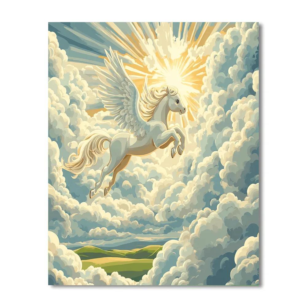Pegasus Cloud Playground Soar Disney Inspired DIY paint by numbers