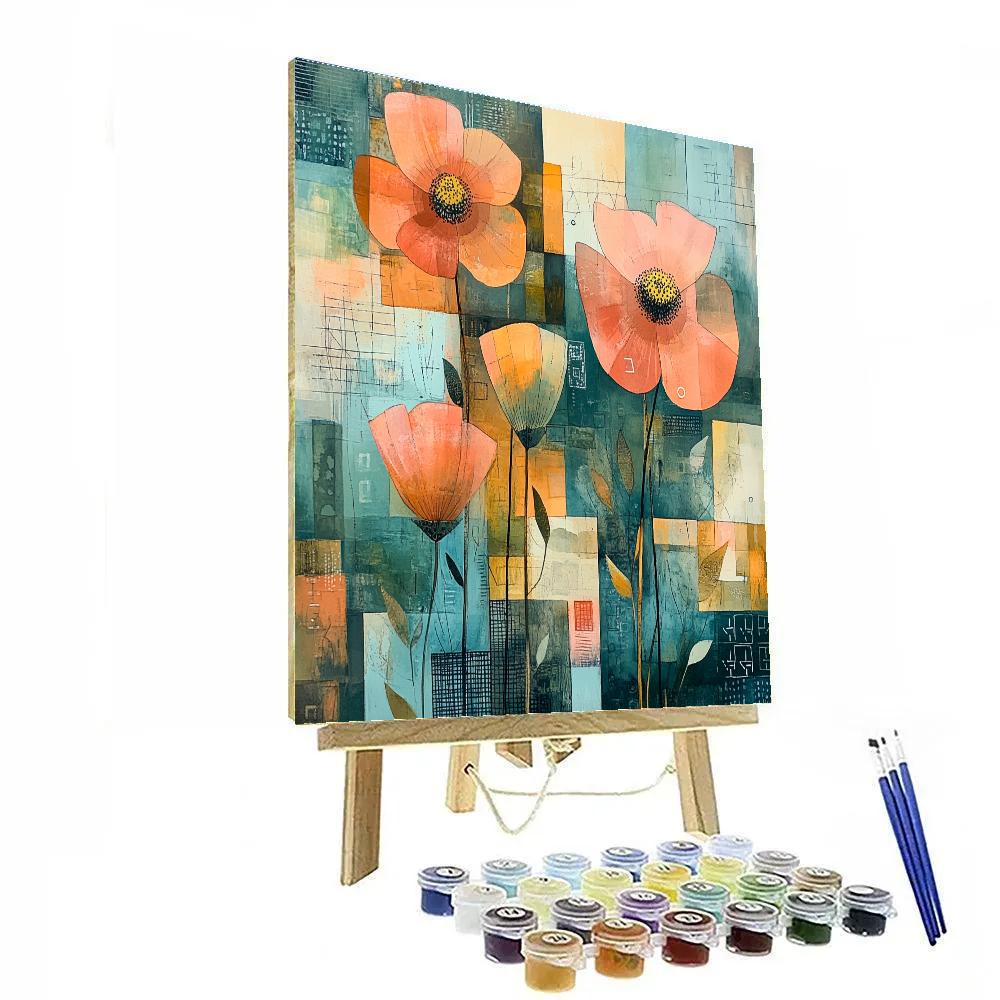 Klee Inspired Mechanical Garden Paint by numbers art