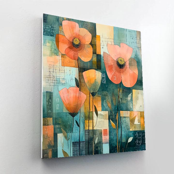 Klee Inspired Mechanical Garden Paint by numbers art