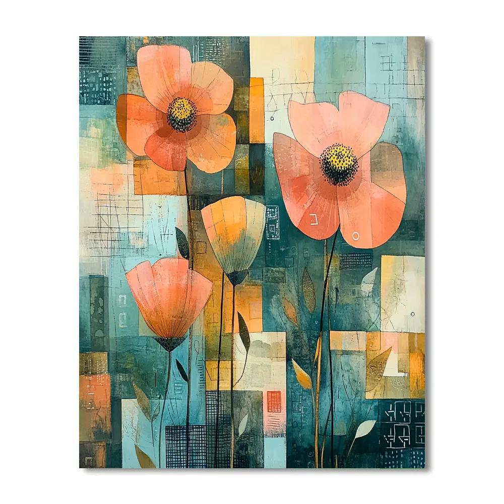 Klee Inspired Mechanical Garden Paint by numbers art