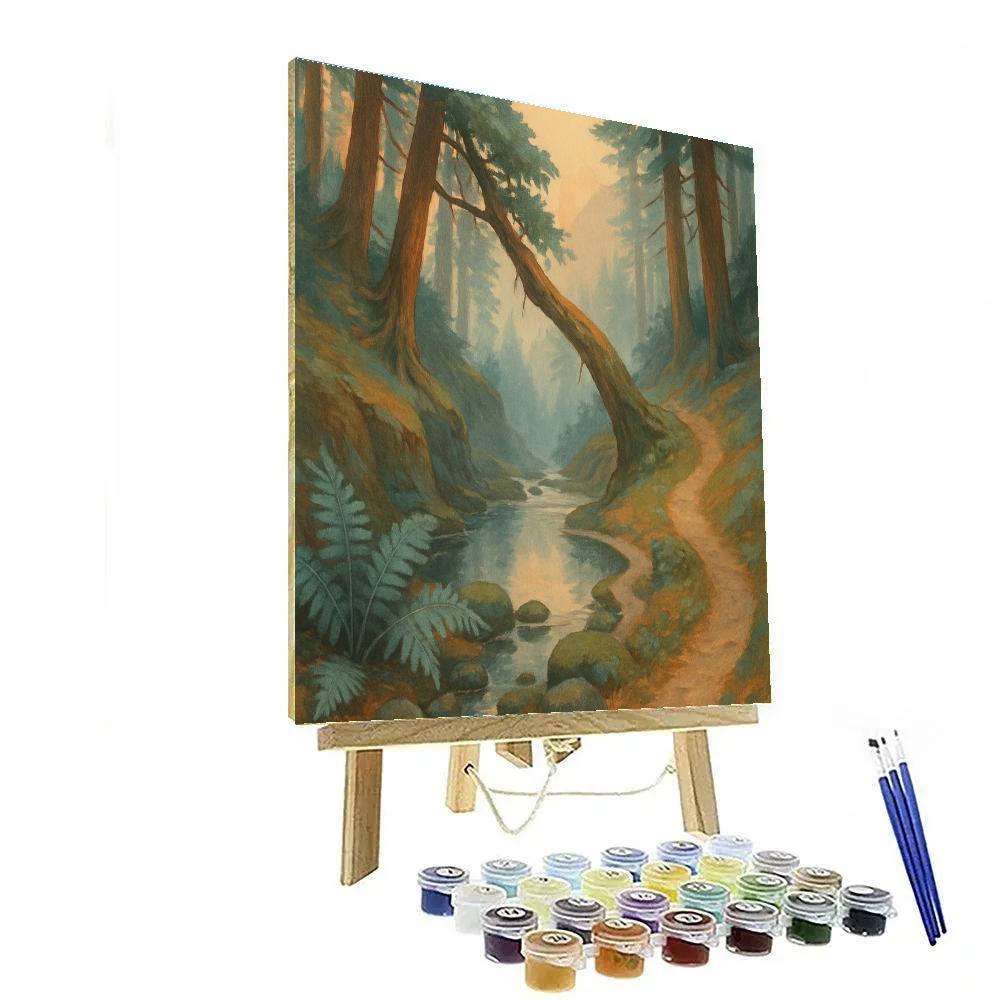 Amber Mist Over The Cedar Ravine Number painting