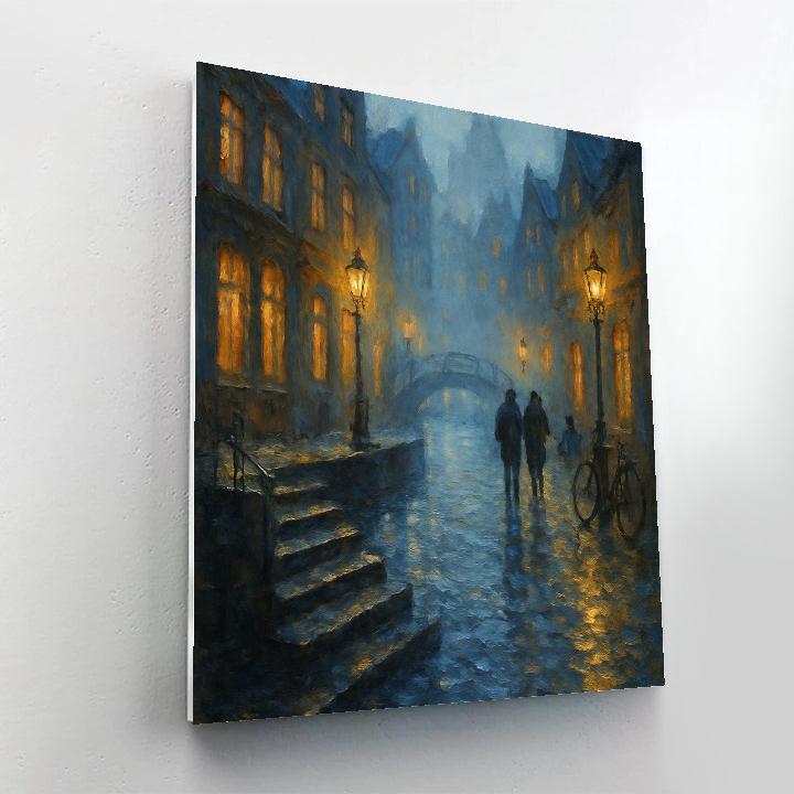 Lantern Mist Over The Canal Steps paint by numbers