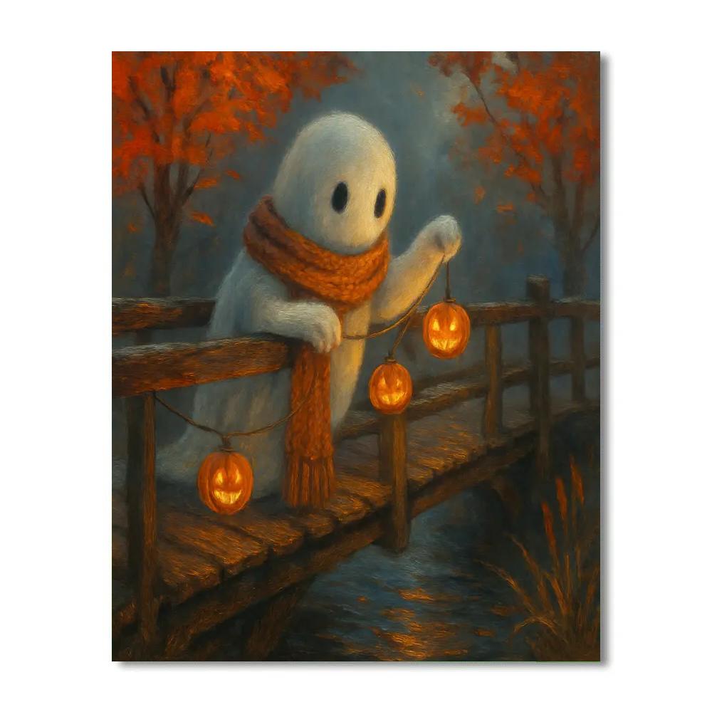 Lanternmaker Ghost At The Maple Bridge Paint by numbers kits