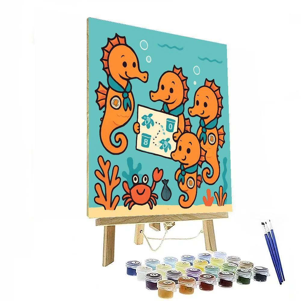 Coral Reef Rescue Team Seahorse Scouts paint by number