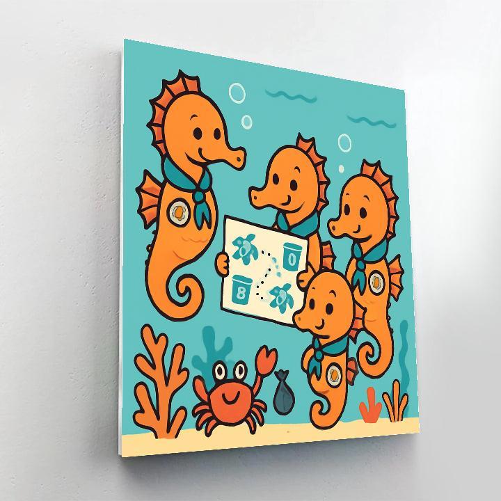Coral Reef Rescue Team Seahorse Scouts paint by number