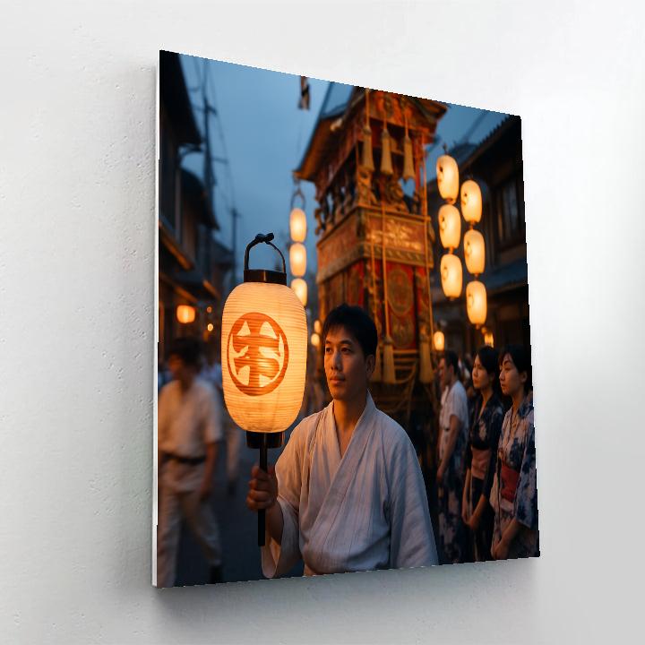 Gion Matsuri Float Lantern Glow Kyoto paint by number