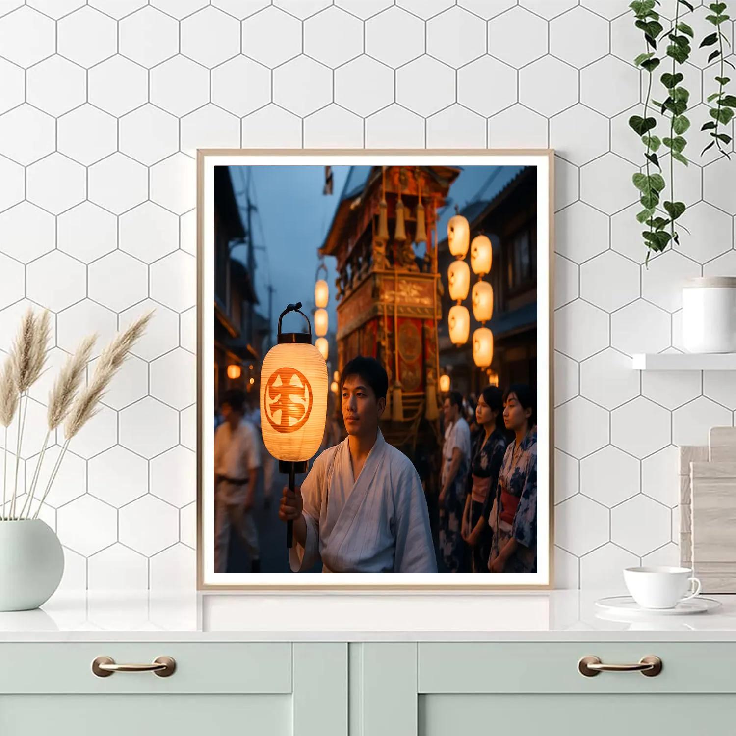 Gion Matsuri Float Lantern Glow Kyoto paint by number