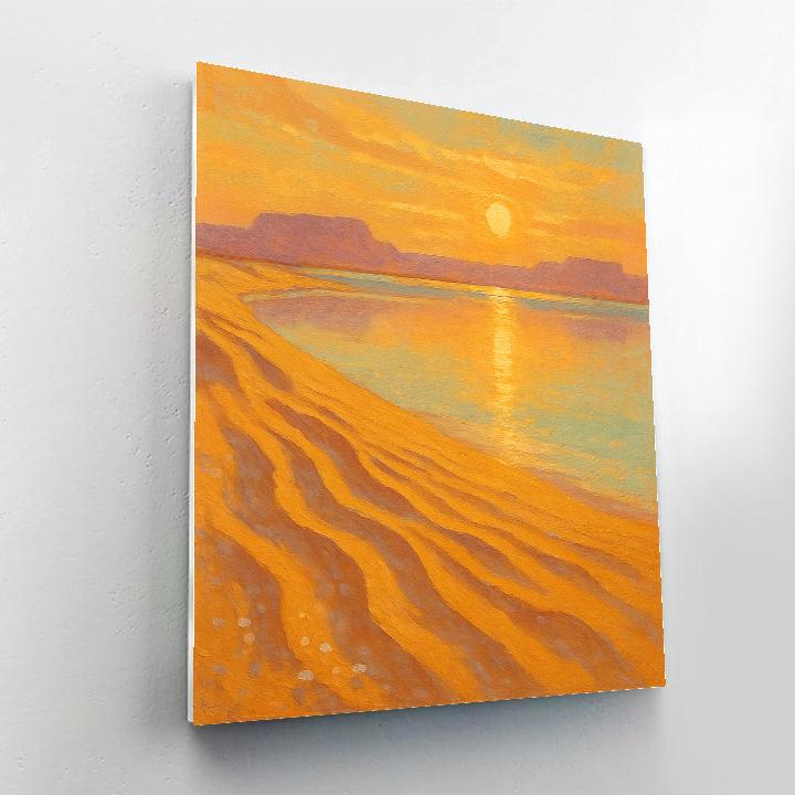 Saffron Dunes And The Quiet Salt Lake Painting by numbers kit