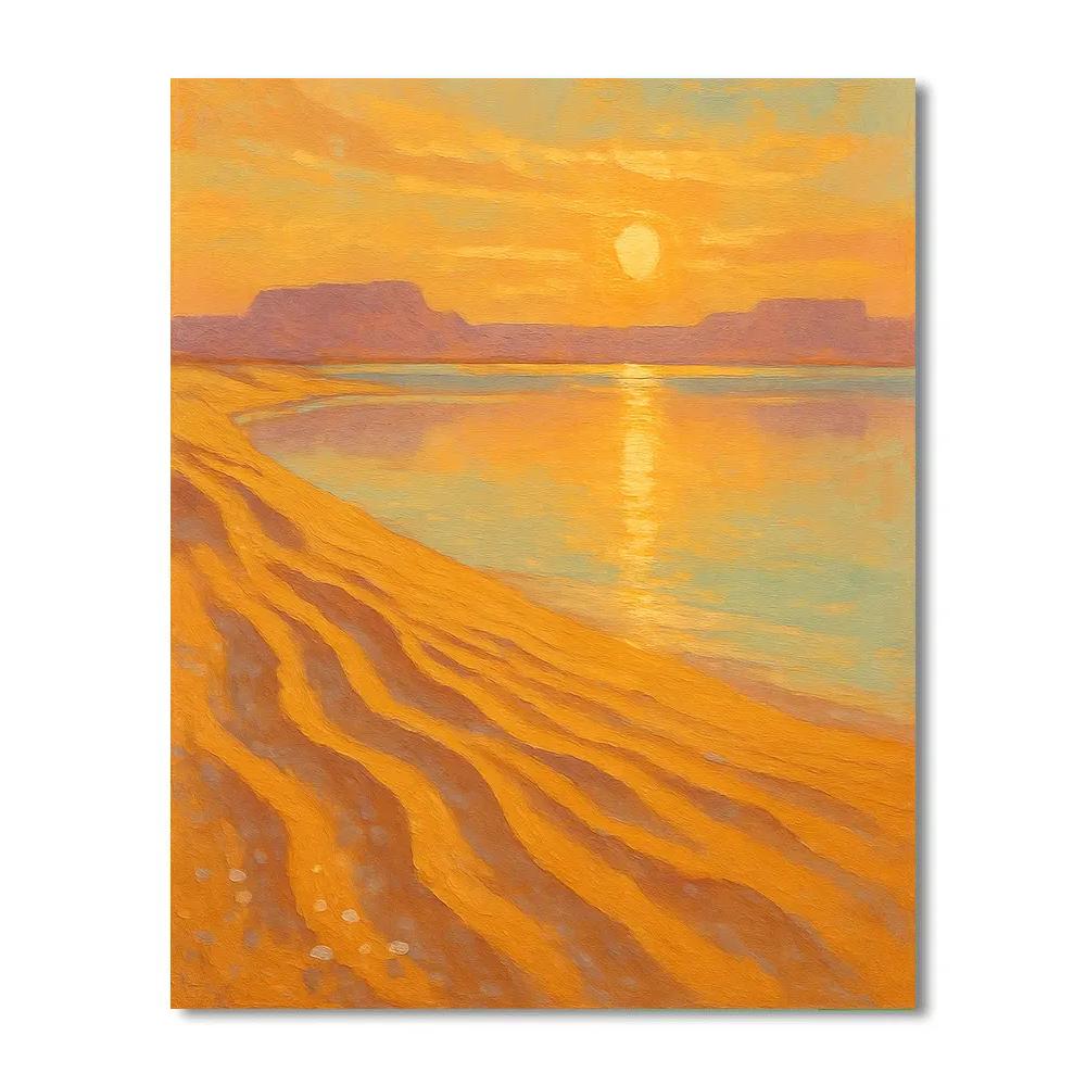 Saffron Dunes And The Quiet Salt Lake Painting by numbers kit