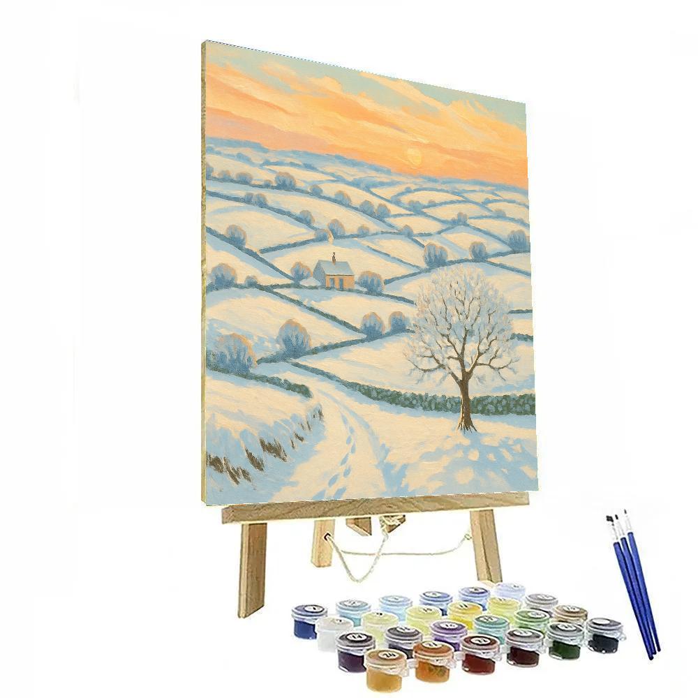 Sunrise Over The Quilt Field Valley Paint by numbers kits