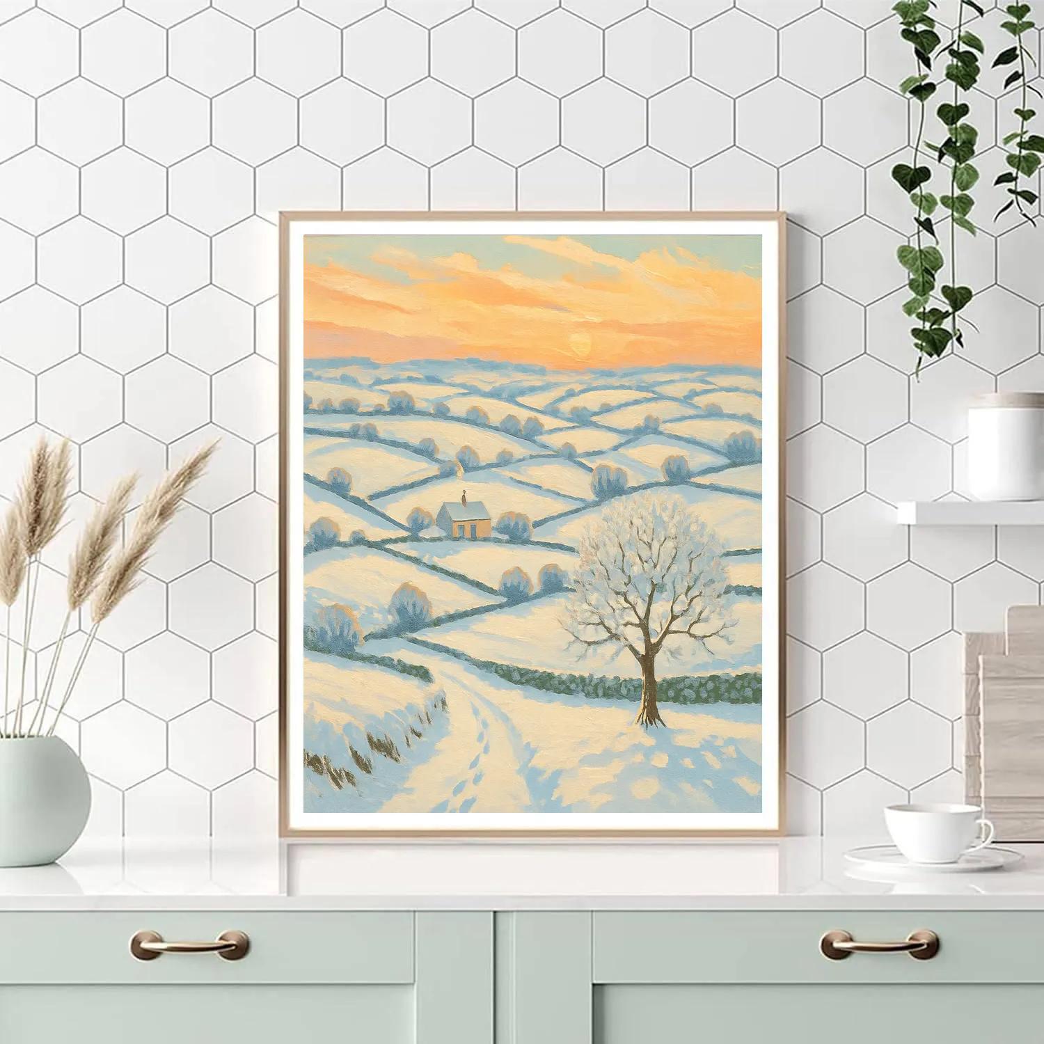 Sunrise Over The Quilt Field Valley Paint by numbers kits