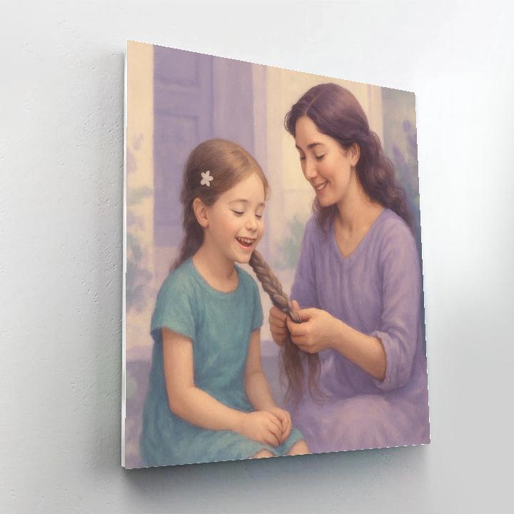 Stargarden Hair Braiding Moment Painting by numbers kit