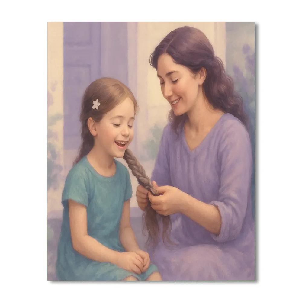 Stargarden Hair Braiding Moment Painting by numbers kit