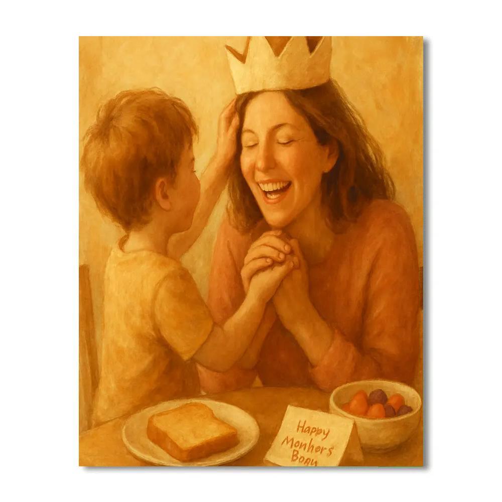 Paper Crown Breakfast Praise Paint by numbers art