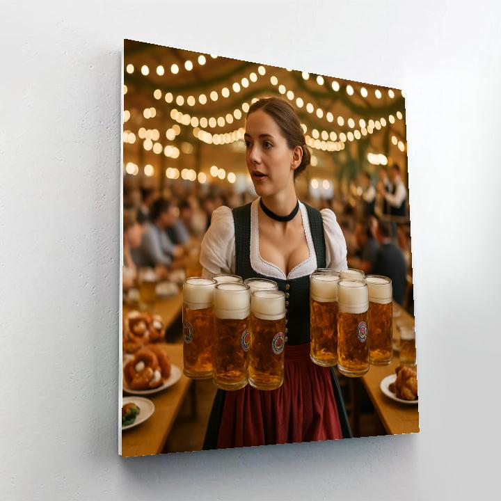 Oktoberfest Tent Toast Munich Warm Lights painting number kit